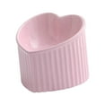 thumbnail image 1 of Ceramic Tilted Elevated Cat Bowl Heart Shape Porcelain Easily Wash Food, 1 of 8