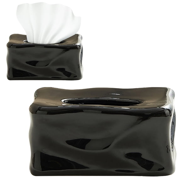 Ceramic Tissue Box Holder Napkin Dispenser Cover for Nightstand Coffee Table Home Decor