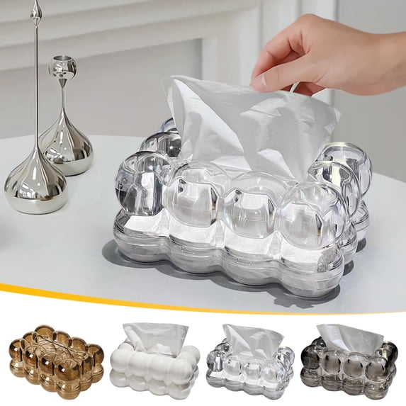 Ceramic Tissue Box Vase Abstract Home Decor Vanity Top Shelf Centerpiece for Bathroom Bedroom Kitchen Living Room Office Desk Decoration Topliu