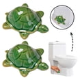 thumbnail image 1 of Ceramic Toilet Cover Set Turtle Decor – 2pc Durable Ceramic Toilet Bolt Covers, Easy Install, Fits Standard Toilets, Cute Bathroom Ornament Gift, 1 of 9