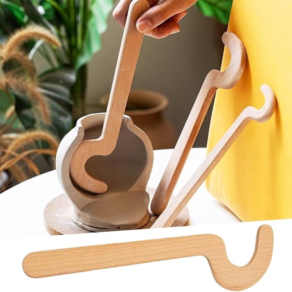 Ceramic Tools for Pottery | Wooden Throwing Stick Pottery,Smooth Edge Ergonomic Grip Modeling Wand for Workshop Slab Construction Ceramic Trimming Pots(21cm/8.27in)