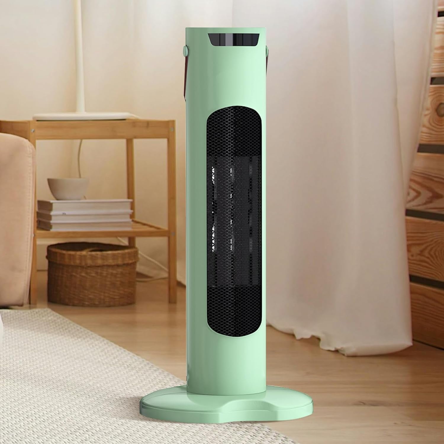 Slim Tower Heater ミントグリーン レトロデザイン♡電気ヒーター Ceramic Tower Space Heater, 22