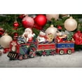 thumbnail image 1 of Ceramic Train Set Canisters Santa Frosty Nutcracker 21x5.5x9, 1 of 3