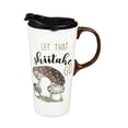 thumbnail image 1 of Evergreen Ceramic Travel Cup, 17 OZ. ,w/box, Let That Shiitake Go, 1 of 3