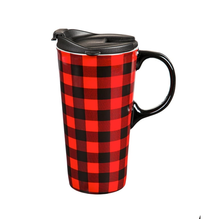 Wholesale Personalized Red Buffalo Check Design Reusable Starbucks