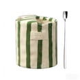 thumbnail image 1 of Ceramic Travel Mug Striped Coffee Mug 10oz Retro Hand-Painted Microwave & Dishwasher Safe, Perfect Present for Coffee Lovers (Green), 1 of 6