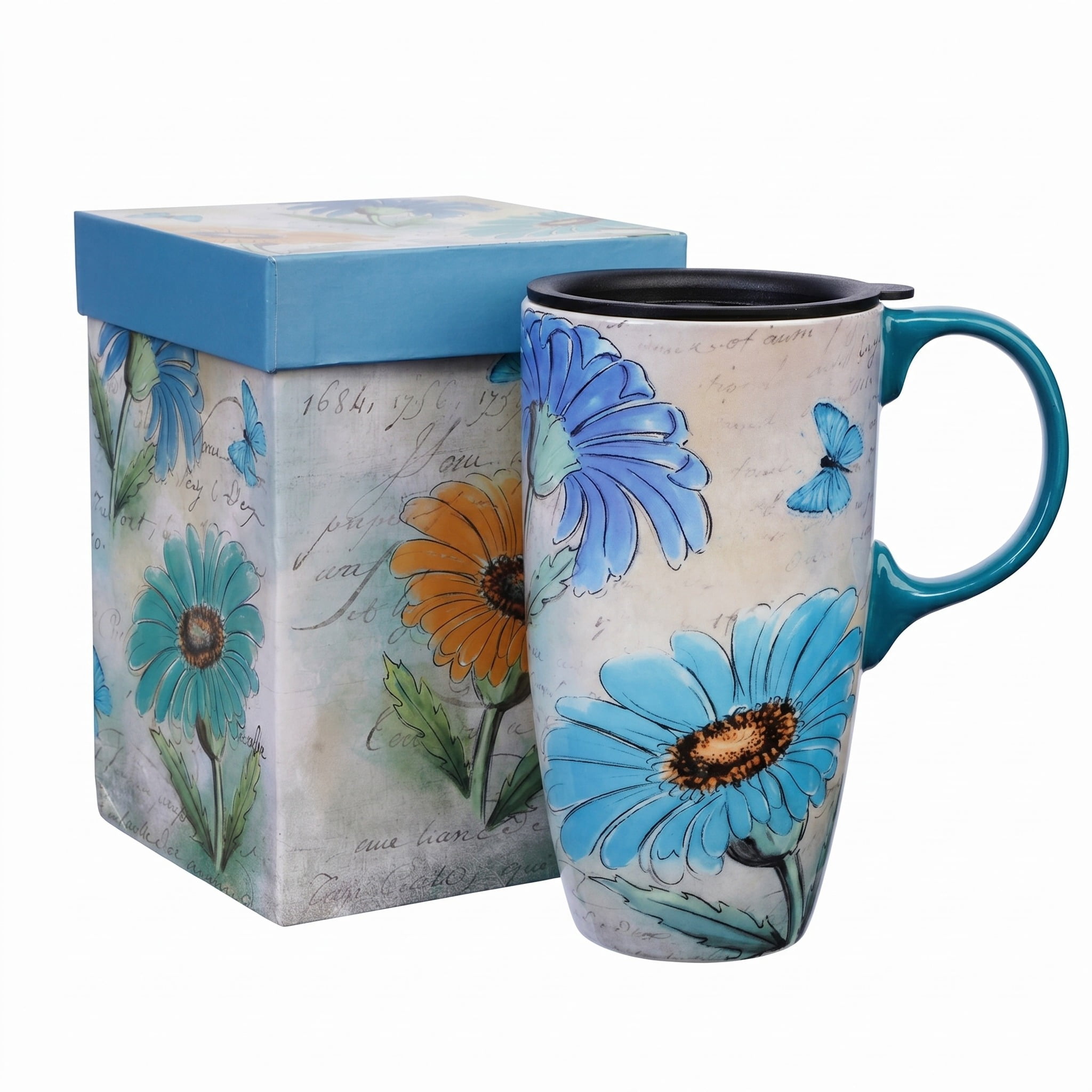 Ceramic Travel Mug 17 Oz, Spill-proof, Microwave Safe, Ideal Gift -  Walmart.com
