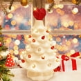 thumbnail image 1 of Ceramic Tree Lights,Ceramic Valentines Tree,Valentines Day Decorations, Valentines White Ceramic Tree with Lights, Lighted Valentines Ceramic Tree Gifts for Women Men Valentines(White), 1 of 7