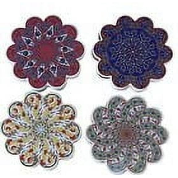 Ceramic Trivet For Hot Dish, Kitchen Hot Plate for Dining Table 4 of Set