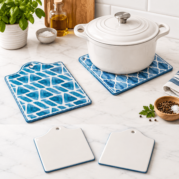 Ceramic Trivets For Hot Dishes Large Pots And Pans Quartz Countertops Pads Kitchen Gifts (2)