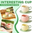 thumbnail image 1 of Ceramic Tulip Coffee Mug With Saucer Set,Comfortable Handle Tulip Flower Cup, Smooth Surface Heat-resistant Tea Cup For Office And Home (White), 1 of 6