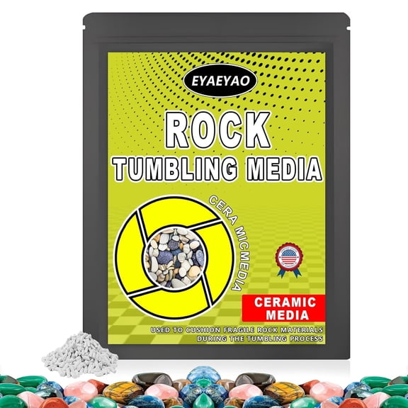 Ceramic Tumbling Media for Rock Tumblers, 16 oz Premium Ceramic Polishing Pellets & Rock Tumbler Media  Noise Reduction, Faster Smoothing (Tumbling Media, 16 Ounces)