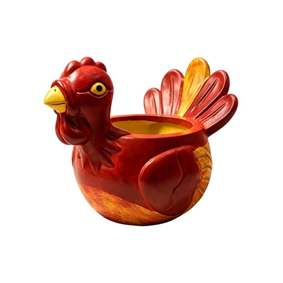 Ceramic Turkey Kitchen Utensil Holder, Fall Thanksgiving Seasonal Tabletop Decor Storage Container