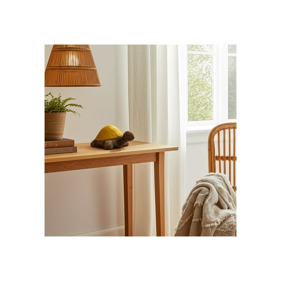 Ceramic Turtle Figurine - Handcrafted Stoneware Home Decor - Casual Style for Living Room, Bedroom, Office - 13" Yellow