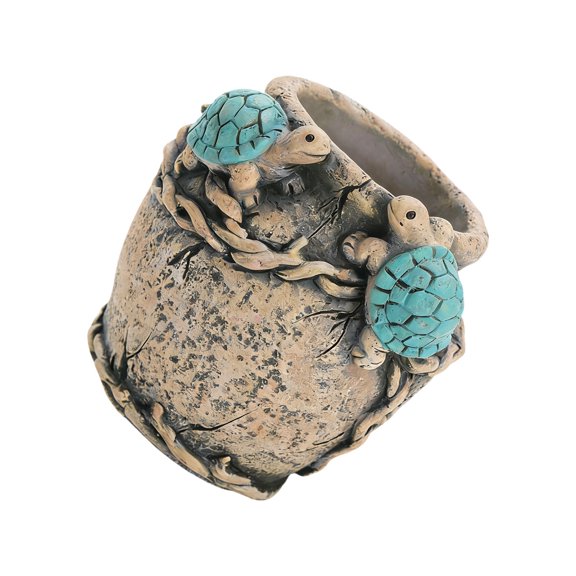 Ceramic Turtle Planter Pot for Small Indoor - Multi-Use Succulent Planter/Desk Pen Holder/Trinket Organizer for Home Office Decor,Tortoise Gift for Women Men