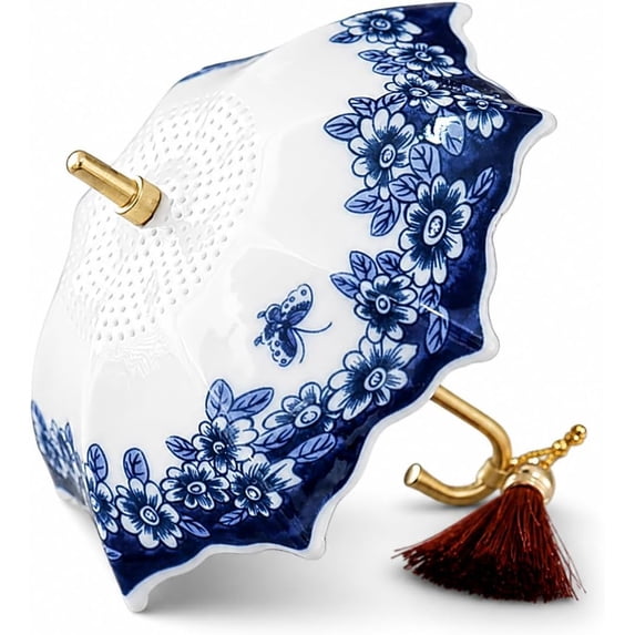 Ceramic Umbrella Tea Infuser & Umbrella Tea Strainer Set for Loose Leaf ...