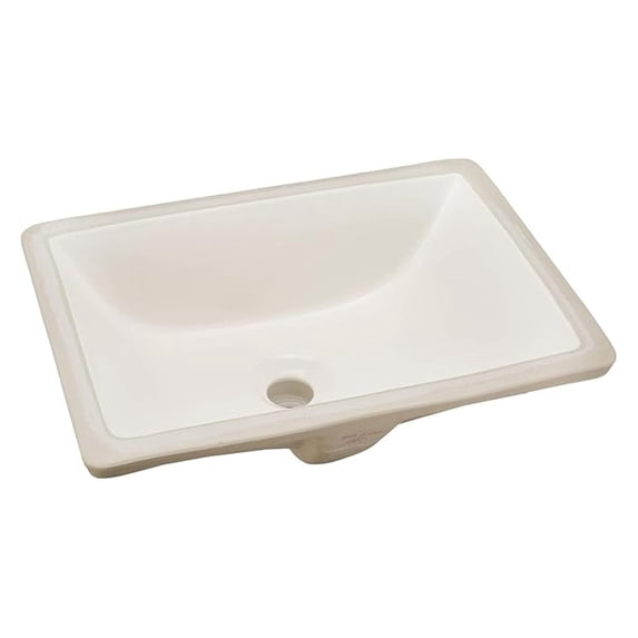 Ceramic Undermount Bathroom Sink, 16x11 Inch Rectangle Bisque Vanity ...