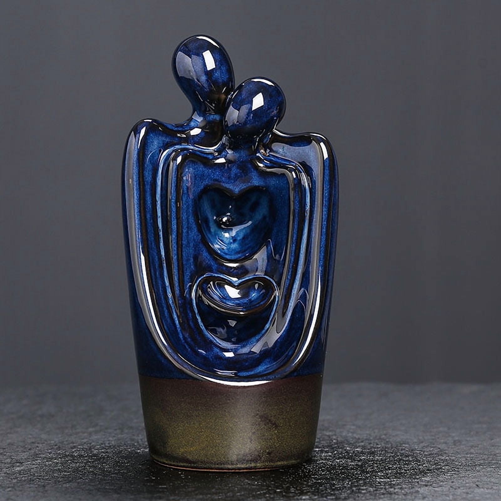 Ceramic Valentine's Day Couple Backflow Incense Burner Creative Kiln ...
