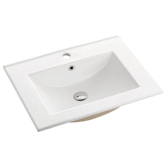 Ceramic Vanity Top 24 with Single Faucet Hole
