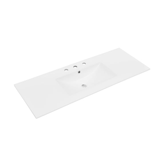 Ceramic Vanity Top 48 inch with Three Faucet Holes