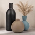 thumbnail image 1 of Sanmadrola Ceramic Vase Set for Flowers, Farmhouse Vases Home Decor Pottery Vases for Pampas Grass&Dried Flowers,Suitable for Bedroom, Living Room,Office, Bookshelf,Bathroom, Black, 1 of 8