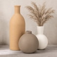 thumbnail image 1 of Sanmadrola Ceramic Vase Set for Flowers, Farmhouse Vases Home Decor Pottery Vases for Pampas Grass&Dried Flowers,Suitable for Bedroom, Living Room,Office, Bookshelf,Bathroom, Brown, 1 of 8