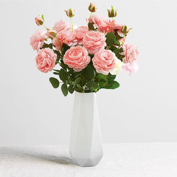 Ceramic Vase 7.4 Inch White for Pampas Calla Lily Tulip Modern Home Decor