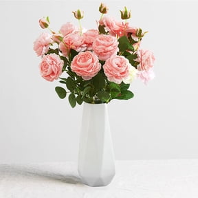 Ceramic Vase 7.4 Inch White for Pampas Calla Lily Tulip Modern Home Decor