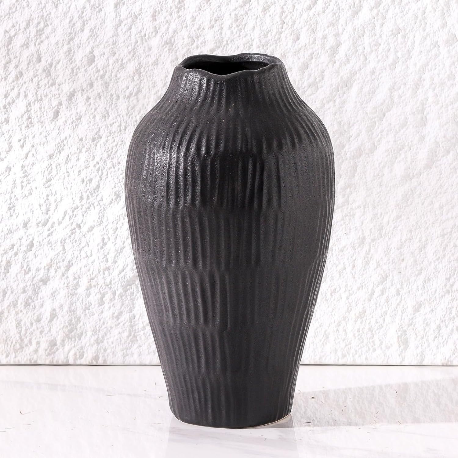 Picture of Ceramic Vase for Home Decor,11.6 Inch Flower Vase,Decorative Blue Vase ...