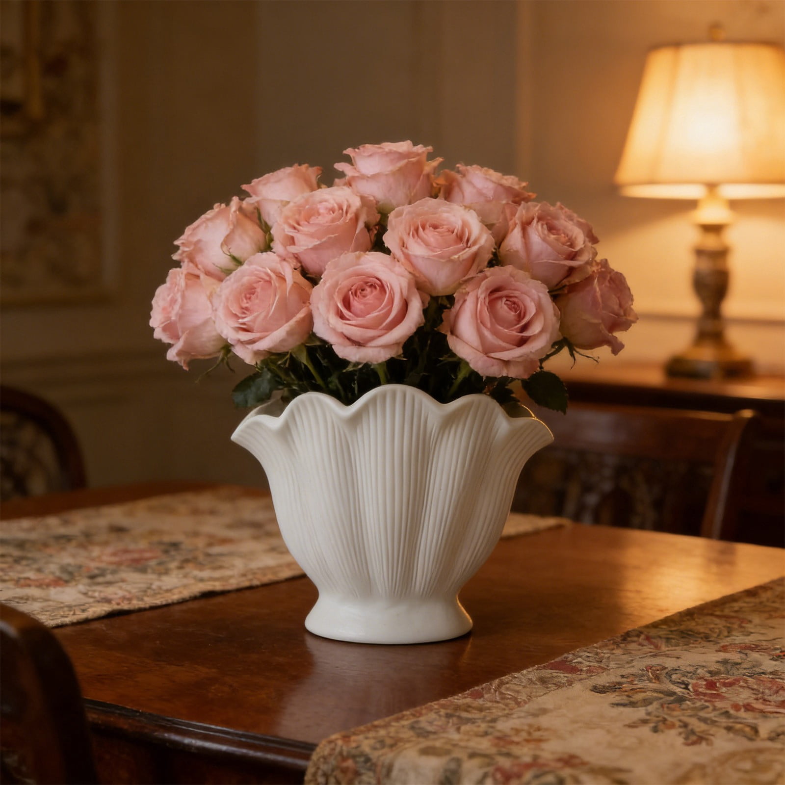 View of Ceramic Vase Indoor Flower Vase Modern Minimalist Tabletop Home Decor ...