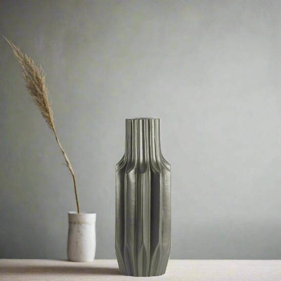 Maeve Ceramic Patterned Wave Vase
