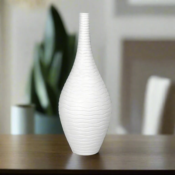 Rhesia Ribbed Ceramic Bottle Vase (Set of 3)