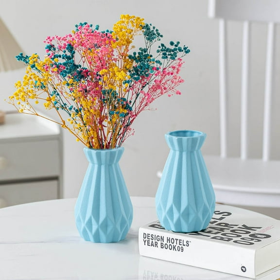 Ceramic Vase with Plastic Insert for Plant Hydroponics, Modern Living Room Decor Vase for Tabletop Display, Christmas Gift for Her, Home Decoration Centerpiece for Mantel Or Entryway Floral Akmoler