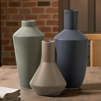 Ceramic Vase Set of 3, Modern Decorative Flower Rustic Farmhouse Decor Vase for Home Decor Bouquet Pampas Grass Dried Fresh Flowers, Living Room, Kitchen, Bedroom, Bathroom and Shelf