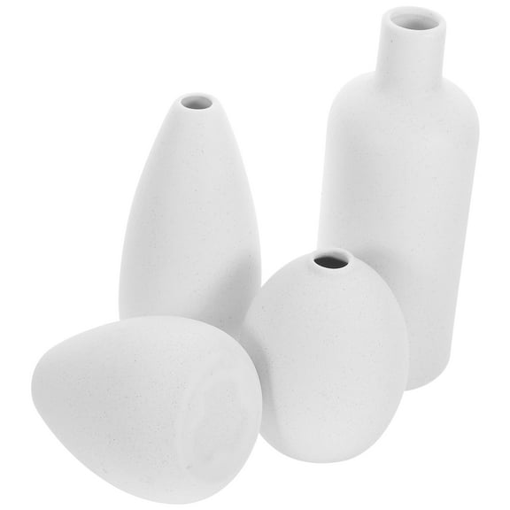 Ceramic Vase Set Book Shelves Home Decor Vases Flower Arrangement Decorate Combination White