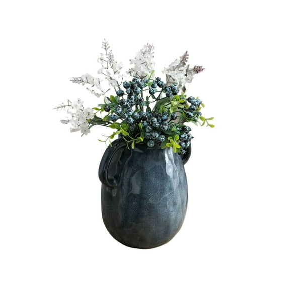 Ceramic Vase with 2 Handles, Modern Farmhouse Vase