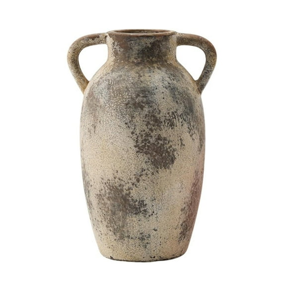 Ceramic Vase with Handles Rustic Vase for Home Decor