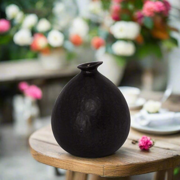 Macie Sculptural Textured Ceramic Vase