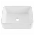thumbnail image 1 of Ceramic Vessel Sink 19x14.7", White Bathroom Vanity Sink, Durable Vitrified Ceramic Bowl, Modern Rectangular Design for Bathroom Renovation, 1 of 7