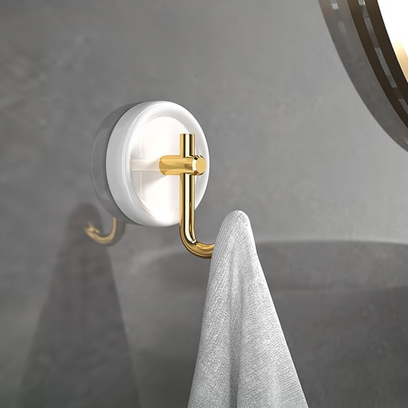 Ceramic Wall Hook Adhesive Bathroom Clothes Hook Single Robe Towel Holder Decorative Ceramic And Metal Hanger For Kitchen Entryway Bedroom No Drilling Needed