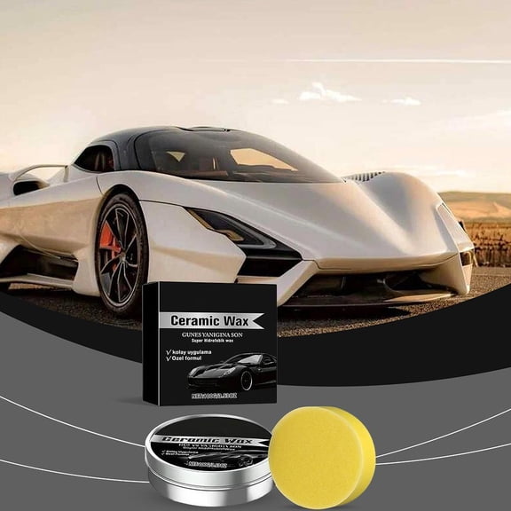 Ceramic Wax Cream, Car Paint Polish and Scratch Remover with Nano Protection, Titanium Coating for UV and Acid Rain Resistance