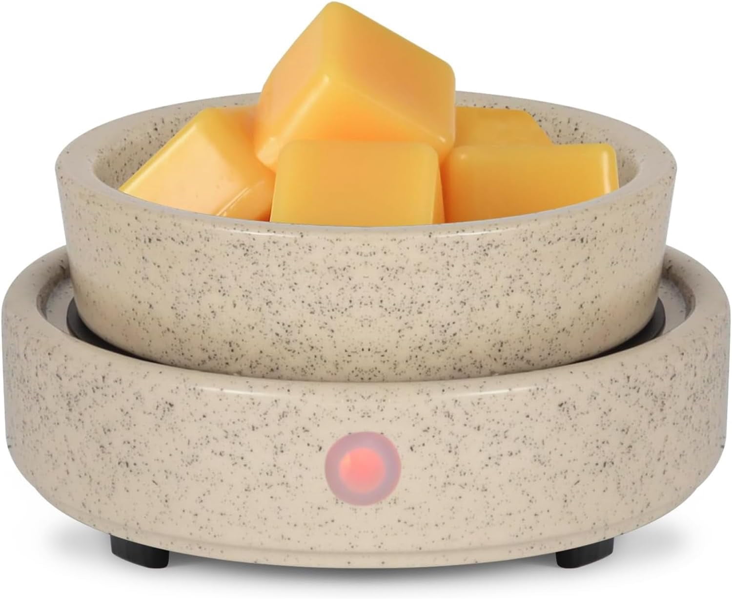 Ceramic Wax Melt Warmer Fragrance, 3 in1 Electric Candle Wax Warmer，Scented Wax Melt Wax Cubes Melter Fragrance Warmer for Home,Office,Gift (Beige)…
