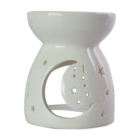 Ceramic Wax Melt Warmer, White Tea Light Oil Burner Aroma Diffuser Candle Holder for Home Bedroom Living Room Decor