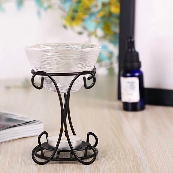 Ceramic Wax Melt Warmer for Essential Oils Aromatherapy Stove with Metal Base