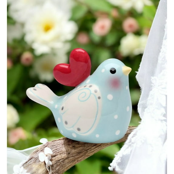 Ceramic Wedding Dove Bell, Wedding Decor, Romantic Decor, Gift for Her