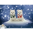 thumbnail image 1 of Ceramic Westie Dog Salt and Pepper Shaker Set Christmas Kitchen Gift, 1 of 5