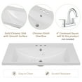 Ceramic White 30” Single Bathroom Vanity Top with White Basin and 3
