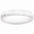 thumbnail image 1 of Ceramic White 4mm Faceted Polished Band, 1 of 11