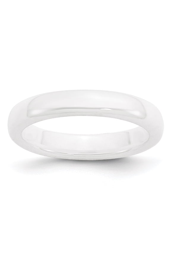 Ceramic White 4mm Polished Band