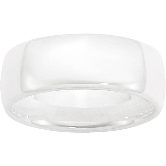 Ceramic White 8mm Polished Band